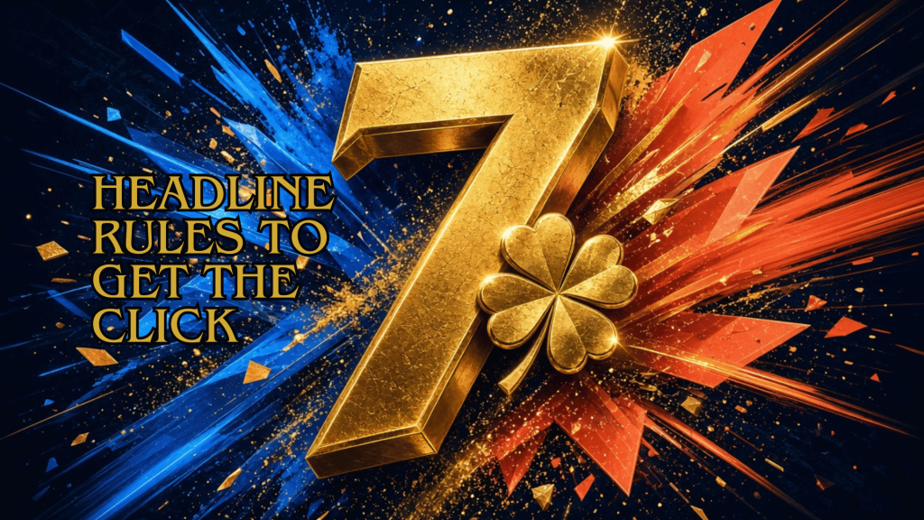 7 RULES FOR HEADLINES Title Visual for Write Mix for Business Blog